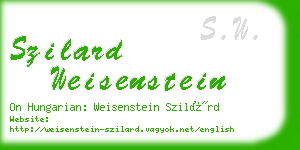 szilard weisenstein business card